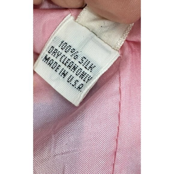 Vintage Mary McFadden Collection Pastel Floral Silk Dress Embossed Shoulder Pads - Picture 13 of 13